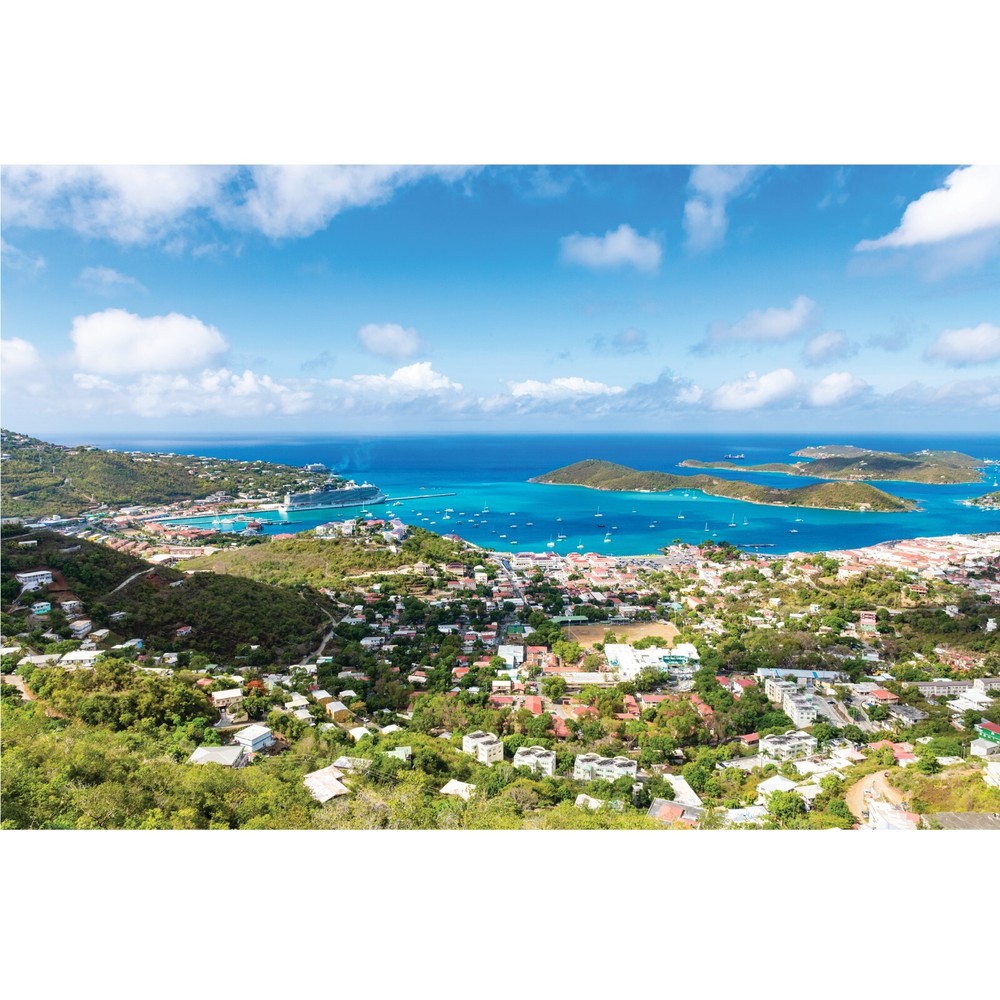 St John Beaches, US Virgin Islands, Cruz Bay Aerial View Photograph Caribbean