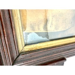 Haunted Antique Sepia Portrait Man Ornate Wood Frame Gothic Wall Art 1800s Photo