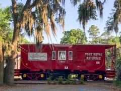 8×10 Port Royal Caboose Train, Port Royal, South Carolina. Free Shipping!!