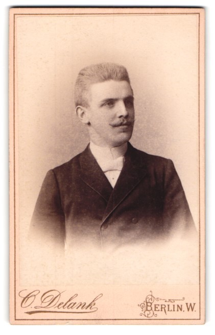 Photograph C. Delank, Berlin, Friedrichstr. 185, Portrait of an Elegant Gentleman