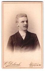 Photograph C. Delank, Berlin, Friedrichstr. 185, Portrait of an Elegant Gentleman