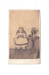 CDV Photo Cute Little Girl – Unknown Location 1860s