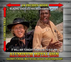 Blazing Saddles – Gene Wilder & Cleavon Little Funny Metal Sign Art 14″ x 11″