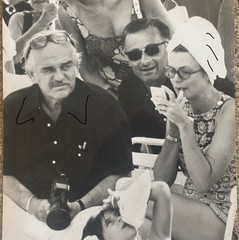 24x15cm Vintage Archive Photo 1975 Prince Rainier + Princess Grace Kelly of Monaco
