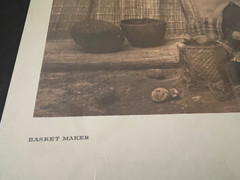 Edward Curtis Basket Maker 15″ x 12″ Print Native American Vintage EUC