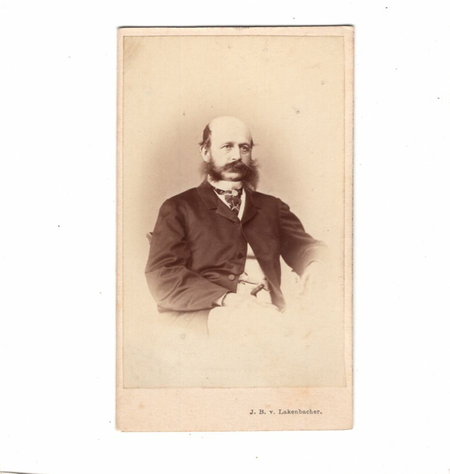 by Lakenbacher CDV photo fine gentleman/nobility/Felix von Wimpffen-Vienna 1866