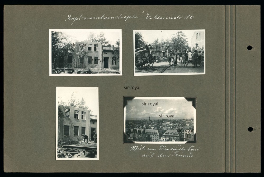 Explosion in Viktoriastraße 10 Frankfurt Main? Photo Album Page 28x18cm