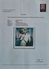 NOBUYOSHI ARAKI *Bondage*POLAROID ORIGINAL SIGNED & CERTIFIED BY ARTIST