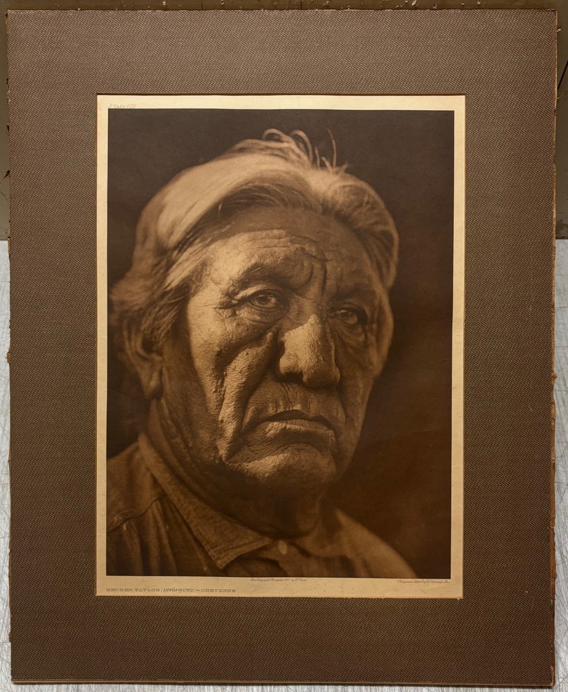Original 1927 EDWARD CURTIS ‘Reuben Taylor CHEYENNE Native American Photogravure