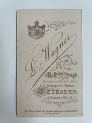 orig. CDV photo photograph woman lady picture old fashion around 1885 L Wagner Wiesbaden