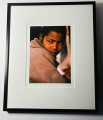 Color Photograph «Girl and Shawl» by Lisa Kristine Framed Signed 1998