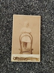CDV Photo Children, 1908. Child. Girl. Vintage photo of a girl. 2