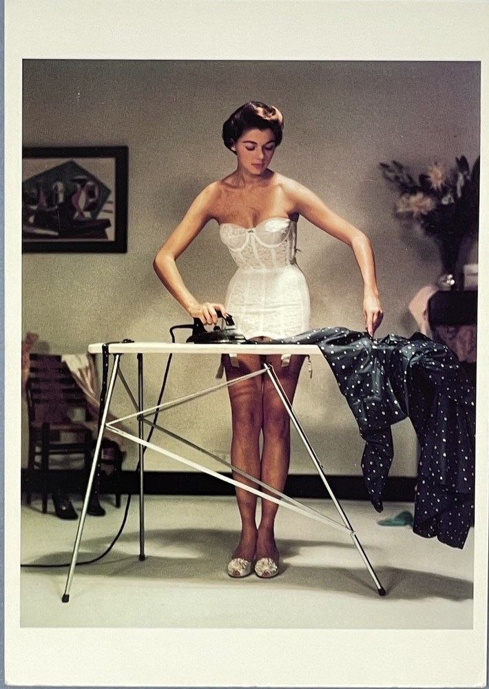 Ruzzie Green (1892-1956) Art Photo Print Card Ironing 1950s – Fotofolio 4.25”x6”