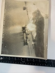 WWII Real 8” x 10” Simpson Harbor, New Britain, 1943 Battleship