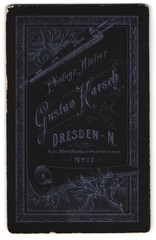 Photography Gustav Karsch, Dresden, Gr. Meißenerstr. 17, Studio Address