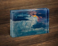 Cloud photography print moonlit cloudscape wall art photo stormy night sky decor