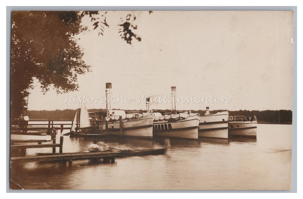 4 excursion steamer on Lake Berlin 1929 – steamer ship – old photo 1920s