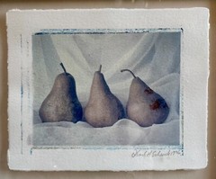 Deborah Schenck Original One of a Kind Polaroid Transfer to Watercolor Paper