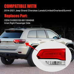 Right Inner Tail Light Assembly Compatible with 2014-2021 Jeep Grand Cherokee(La