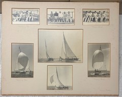 Original NORMAN FORTIER Sailboat YACHT RACING Sailors & Sailing SIGNED Photo