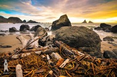 Lone Ranch Beach Sunset Brookings, OR – Southern Oregon Coast Photography Prints