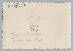 Berlin Frohnau 1957 Temple Facility Woman Old Photo 1950s