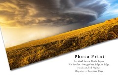 Great Plains Photo Print | Storm Over Farm Picture | Oklahoma Wall Art