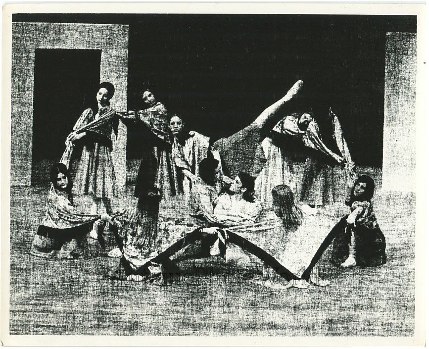 Ballet dancers vintage abstract art photo