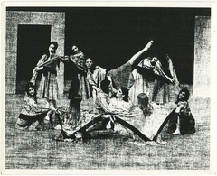 Ballet dancers vintage abstract art photo
