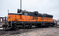 Photo Art Print of Milwaukee Road MILW 546 SD10 at Bensenville IL in 1985