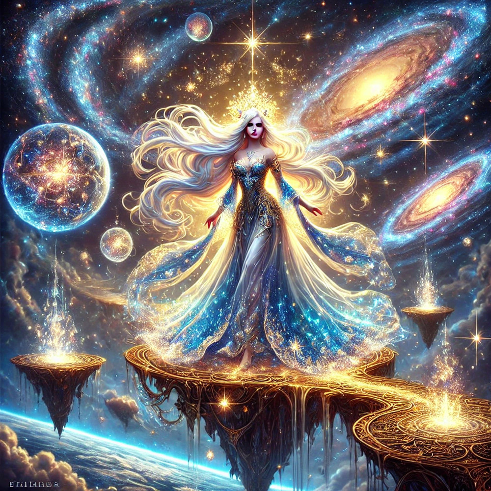 Digital Image Celestial Goddess Fantasy Art Picture Wallpaper Background AI Art