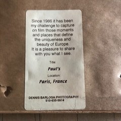 Color Photograph of Paul’s Restaurant In Paris, France – Framed By Artist