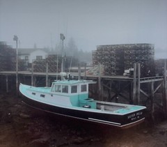 Original SAM MURFITT ‘ Silver Dollar’ BOAT MAINE Fishing Traps DOCK Photograph