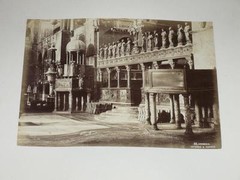Naya / Venice Venezia 1870 Interno San Marco Vintage Albumen Print