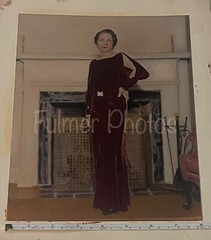 VTG HAND PAINTED Tinted Color Photo 8×10 Wealthy Woman Portrait FULMER ESTATE
