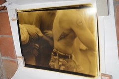Janine Gordon Color Photograph Mural Mosh Pit Sepia Torso Total Control Of Chaos