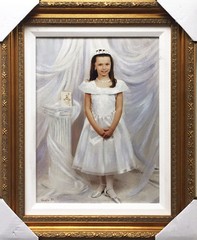 «Family Heirloom» – Hand Painted Photograph NEWLY CUSTOM FRAMED Giclee on Canvas