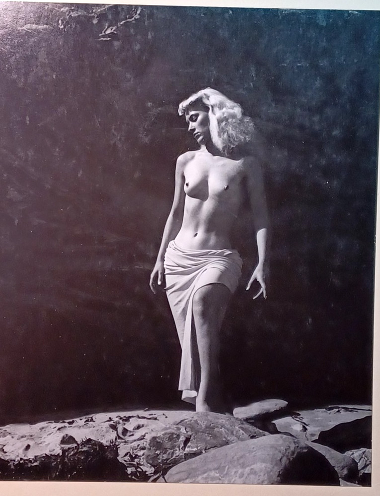 Marion Wilds Topless Standing on Rocks in Cave opening 8″ x 10″ Mounted JRRTS