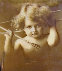 Original Framed 1897 Cupid Awake & Asleep Photos with Rare Sheet Music