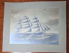 Antique 1880’s – 1920’s Martha Hale Harvey Orig. Platinum Photo Ship «Sumatra»