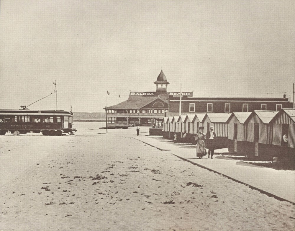 NEWPORT BEACH Pavillion RED CAR Trolley 1906 Photo Print 972 11″ x 14″