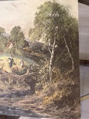Realistic landscape print from ancient times