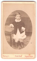 Photograph Ferd. Bak, Sigmaringen, Little Child Richard Fischer, 17.6.1877
