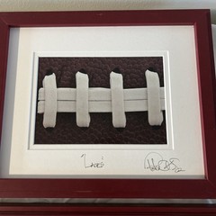 Set 4 Framed Signed Sports Art Soccer Baseball Basketball Football Photo Picture