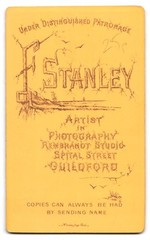 Photograph Stanley, Guildford, Hospital Street, Portrait of a Young Man