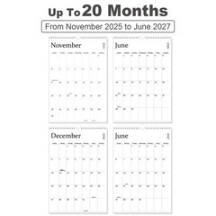 2026-2027 Calendar – Extra Large Wall Calendar 2026-2027 from April 2026 to J…