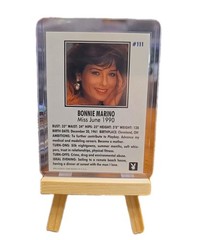 1996 PLAYBOY PLAYMATE AUTHENTIC AUTO: BONNIE MARINO AUTOGRAPH «MISS JUNE»
