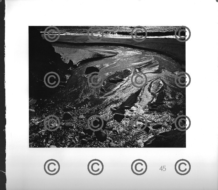 BOOK PLATE B&W Photo MORLEY BAER Doud Creek, Garrapata/ Portuguese Ridge 9X9.5″