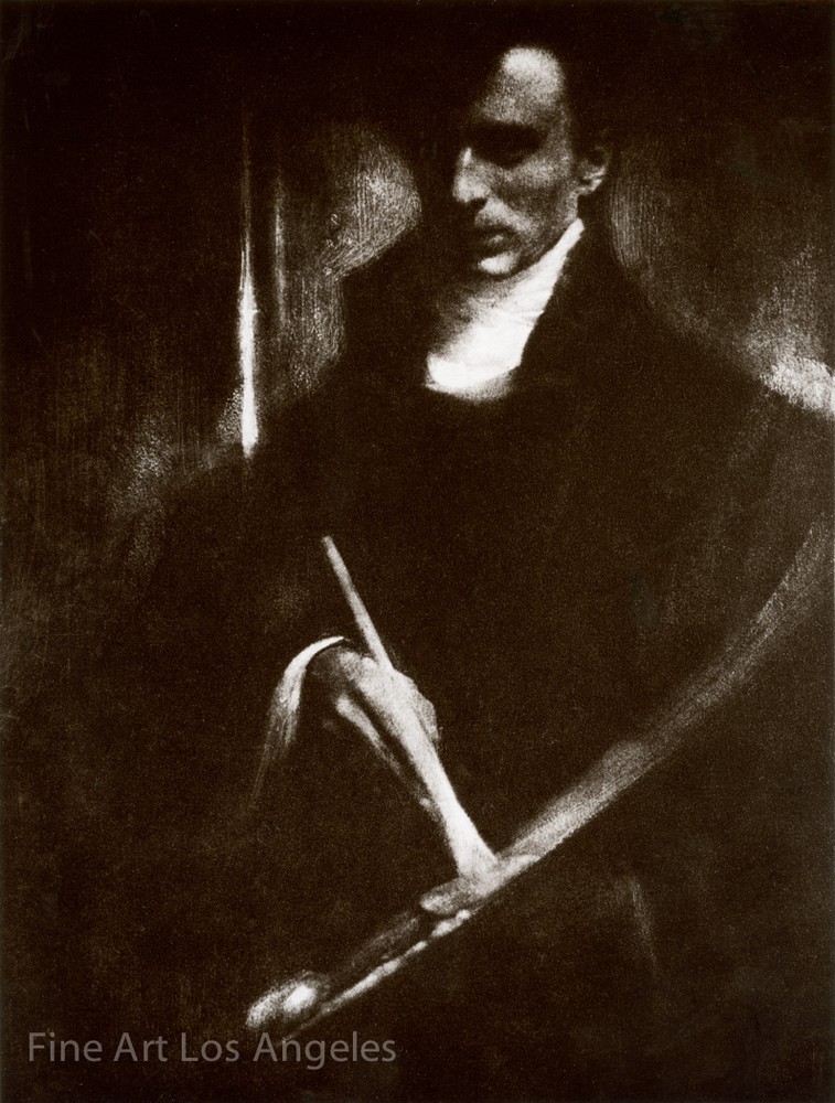 Edward Steichen Photo, «Self Portrait with Palette and Brush» 1903