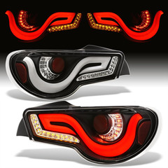 LED Streak Tail Lights Pair for FRS BRZ (Black)